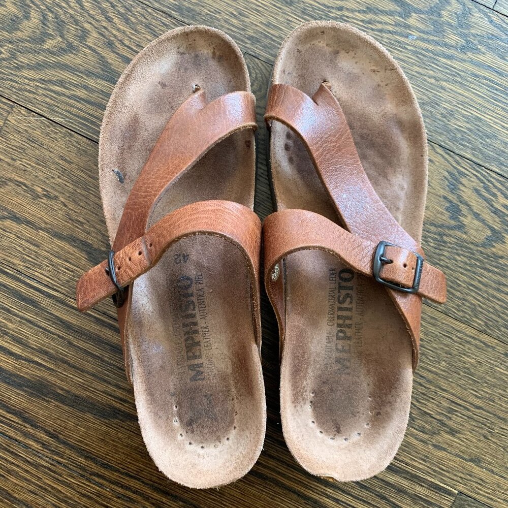 Mephisto Helen Sandals Size EU 42 US 12 Camel